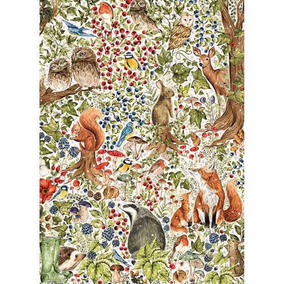 Woodland wildlife jigsaw puzzle, 1000-piece product photo side L