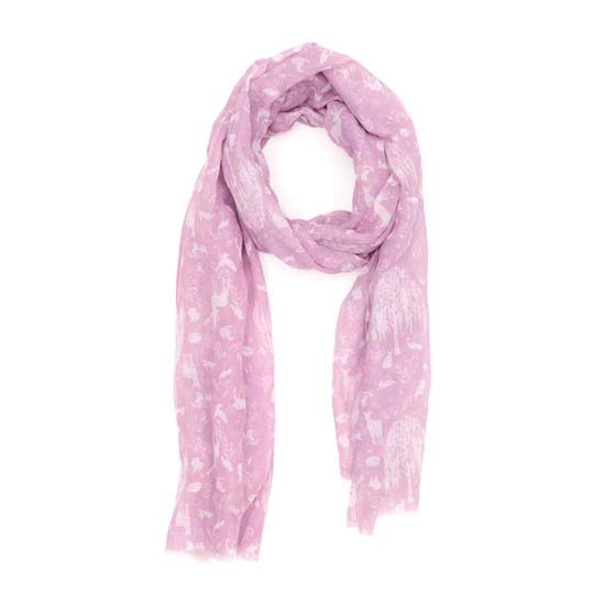 Woodland wonder RSPB recycled lilac scarf product photo default L