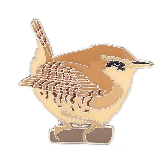 RSPB Wren pin badge product photo default L