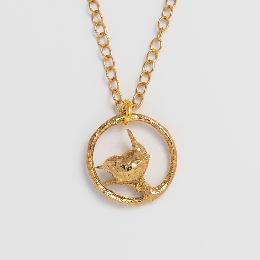 Wren necklace 18ct gold vermeil by Blackbird Jewellery product photo