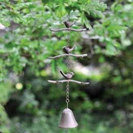 Cast iron bird windchime product photo