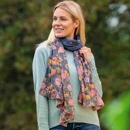 Meadow bees RSPB organic cotton scarf product photo