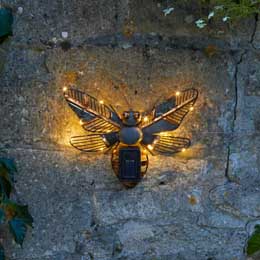 Solar bumblebee garden wall art product photo