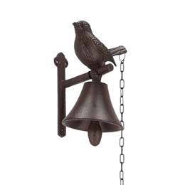 Metal bird doorbell product photo