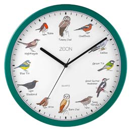 RSPB Slimline birdsong clock, green product photo