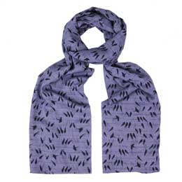 Birds on a wire RSPB organic cotton scarf product photo