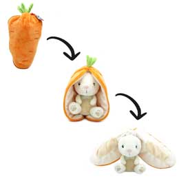 Flipetz Bunny carrot hideaway plush product photo