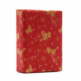 Christmas chorus Robin recycled wrapping paper, 10 metres product photo