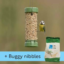 Classic easy-clean small nut & nibble feeder with 1kg buggy nibbles product photo