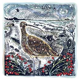 Coastal Curlew Christmas cards, pack of 10 product photo