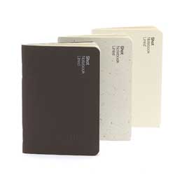 Mini recycled coffee notebooks, set of 3 product photo