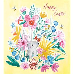 Hare bouquet Easter cards, pack of 5 product photo