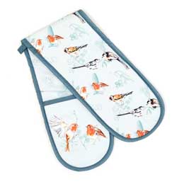 RSPB Frosty meadow bird double oven gloves product photo