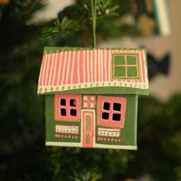 Gingerbread house hanging decoration product photo
