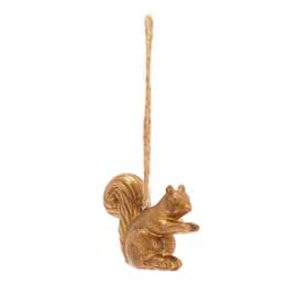 Hanging gold squirrel Christmas decoration product photo