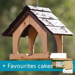 Gothic hanging bird table with 10 Favourites cakes product photo