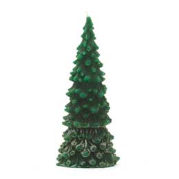 Recycled green Christmas tree candle product photo