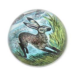Young hare crystal paperweight product photo