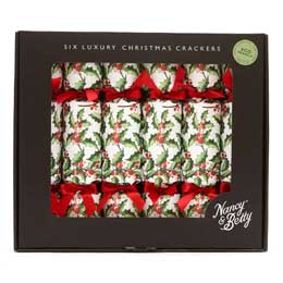 Luxury holly Christmas crackers product photo