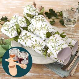 Luxury mistletoe Christmas crackers by Nancy & Betty product photo