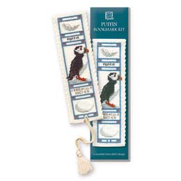Puffin cross-stitch bookmark kit product photo