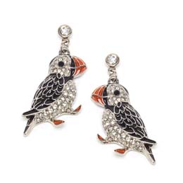 Puffin earrings by Bill Skinner product photo