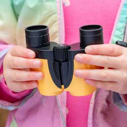 RSPB Puffin Jr children's binoculars, soft yellow product photo