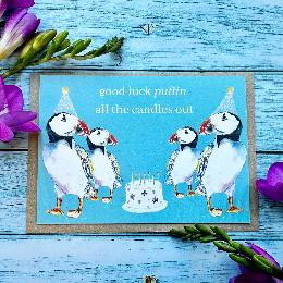 Puffin birthday card product photo