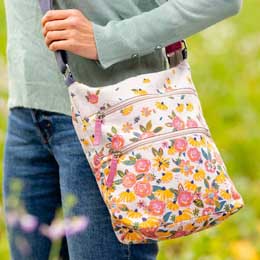 RSPB Meadow bees cross-body organic cotton bag product photo