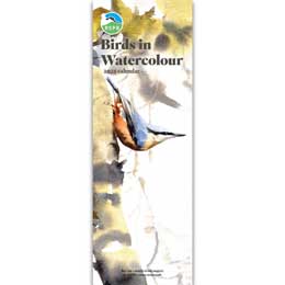 RSPB Birds in watercolour calendar 2025 product photo