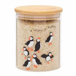 RSPB Circus of Puffins 750ml glass food storage jar product photo