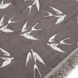 RSPB Woven swallow recycled plastic throw blanket - Free as a bird collection product photo