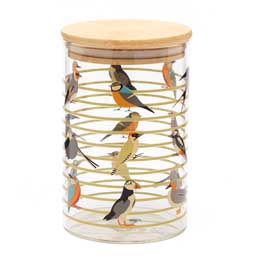 RSPB Striped glass storage jar - Free as a bird collection - 950ml product photo