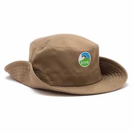 Khaki sun hat with strap, size S-M product photo