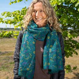 RSPB Woodland birds heavyweight winter scarf product photo