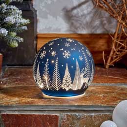 Sapphire winter wonderland globe light product photo