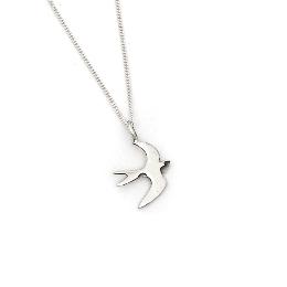 Sterling silver Swallow necklace by Blackbird Jewellery product photo