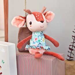 Deer fawn plush toy in gift box product photo