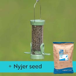 RSPB Ultimate easy-clean® nyjer seed bird feeder, small, with 5.5kg nyjer bird food product photo