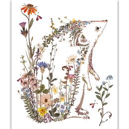 Wildflower hedgehog greetings card product photo