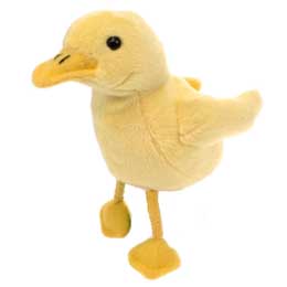 Yellow duckling finger puppet product photo