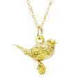 Robin necklace 18ct gold vermeil by Blackbird Jewellery product photo default T