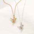 Robin necklace 18ct gold vermeil by Blackbird Jewellery product photo ai5 T