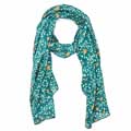 Abstract daisy RSPB organic cotton scarf product photo front T