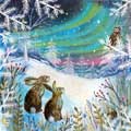Aurora nights Christmas cards, pack of 10 product photo default T