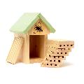Solitary bee house with wildflower seeds product photo back T