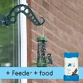 Bird feeder bracket with small classic easy-clean® seed feeder and Feeder mix product photo default T
