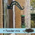 Bird feeder bracket with small classic easy-clean® seed feeder and Feeder mix product photo default T