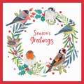 Bird wreath Christmas cards, pack of 10 product photo default T