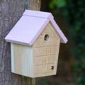 RSPB Cabin nest box, dusty pink product photo side T